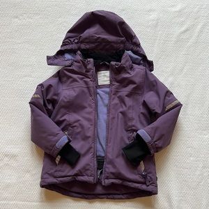 Polarn O. Pyret Purple Winter Coat Sz 4-5